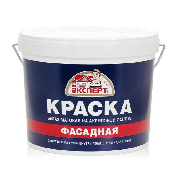 Краска акриловая фасадная морозостойкая Эксперт, 7 кг