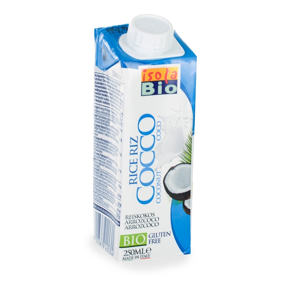 

Напиток рисовый ISOLA с кокосом (без глютена) RICE COCONUT Abafoods s.r.l 250 мл Италия