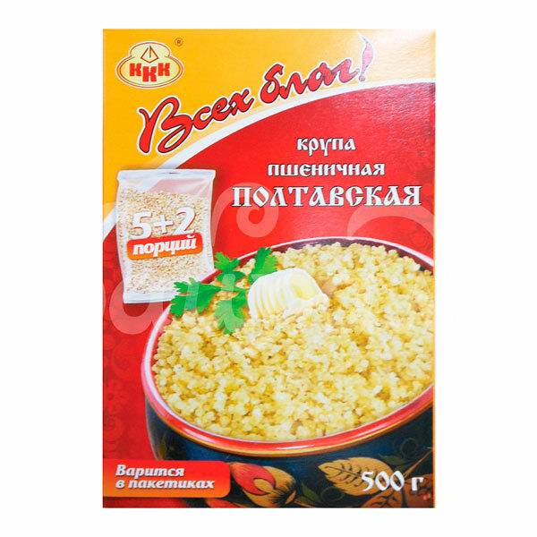 Крупа Пшеничная Всех Благ  7*71.5гр Полтавская карт/уп