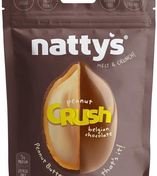 Драже Nattys Crush Choconut c арахисом в арахисовой пасте и молочном шоколаде 80г