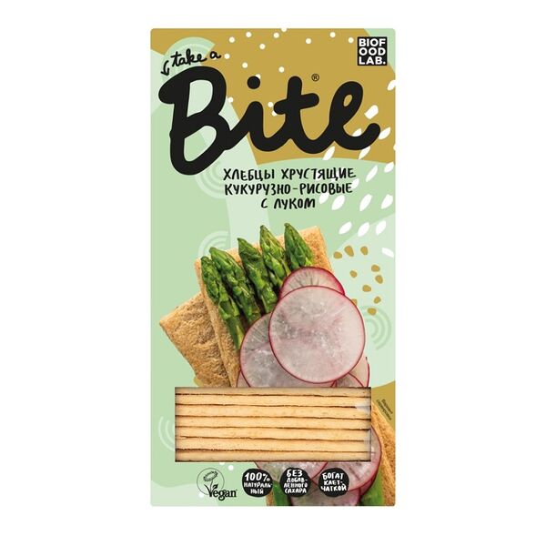Хлебцы кукурузно-рисовые Take a Bite хрустящие с луком