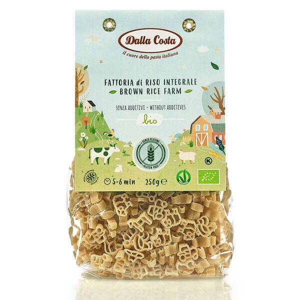 Макаронные изделия «Ферма» из коричневого риса БИО (без глютена), Dalla Costa