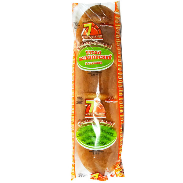 Батон Хлебозавод №7 Кольцовский пшеничный высший сорт