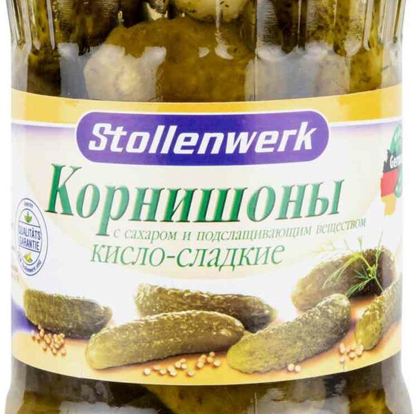 Корнишоны кисло-сладкие Stollenwerk с сахаром