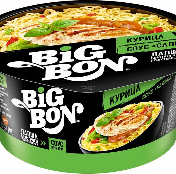 Лапша Big Bon курица с соусом сальса 85г