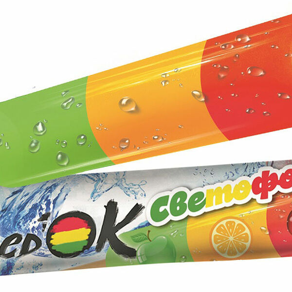 Лед фруктовый Светофор трехслойный вишня апельсин яблоко 50г