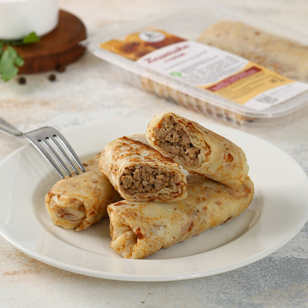 Блинчики с мясом МясновЪ Шеф-повар, вес