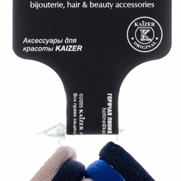 Резинка для волос Kaizer Колечки тканевая d 30х7 мм 6 шт в ассортименте