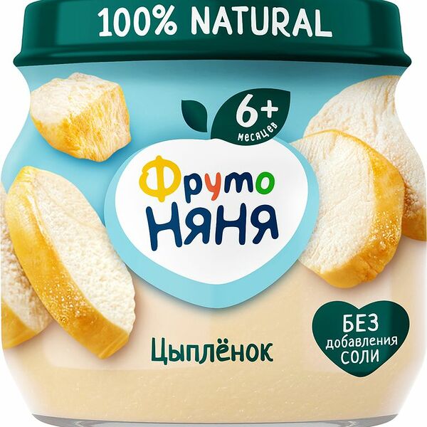 Пюре ФрутоНяня из мяса цыплят с 6 мес. 80г