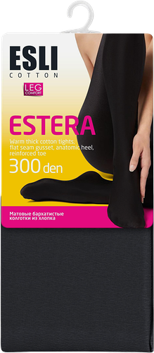 Колготки женские ESLI Estera 300 den, nero 5-XL