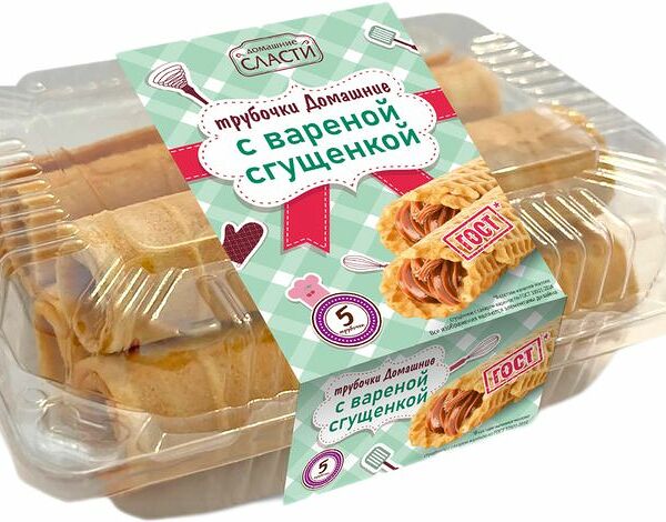 Трубочки вафельные Домашние Сласти с вареной сгущенкой 170г