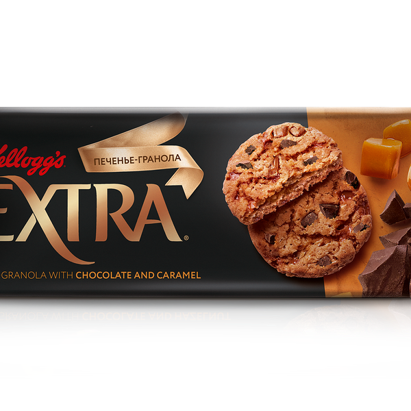 Печенье сдобное Келлогг’с Экстра Гранола с шоколадом и карамелью 150г