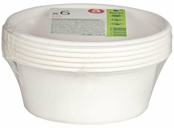 Тарелки одноразовые Actuel ECO компостируемые суповая, 6 шт