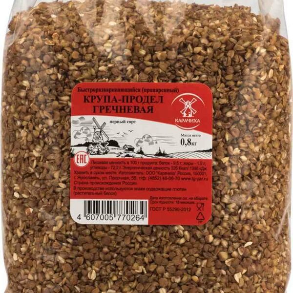Крупа-продел гречневая Карачиха пропаренная