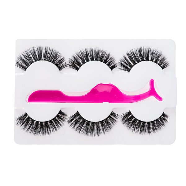 Юниlook набор накладных ресниц 3 пары + пластиковый пинцет