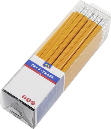 Карандаш черногрифельный с ластиком HB, 50 шт ТМ Aro (Аро)