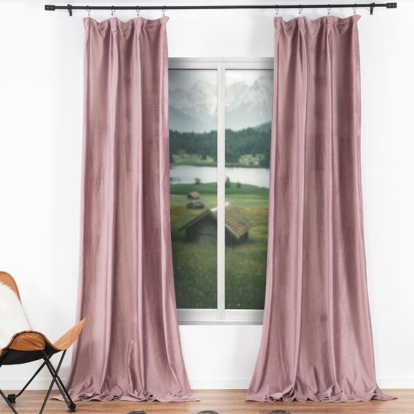 Комплект штор Holland Вельвет, 150х270 см, пудровая роза, 2 шт
