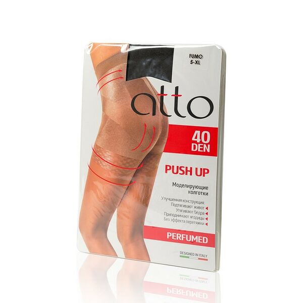 Женские моделирующие колготки Atto Push Up 40den fumo 5 размер