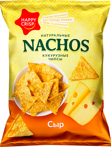 Чипсы кукурузные Happy Crisp Nachos Сыр
