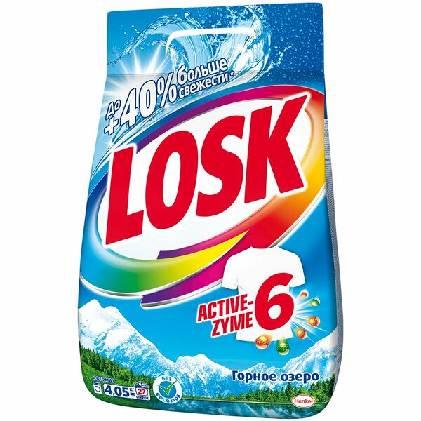 Стиральный порошок Losk Active-Zyme 6 Горное озеро