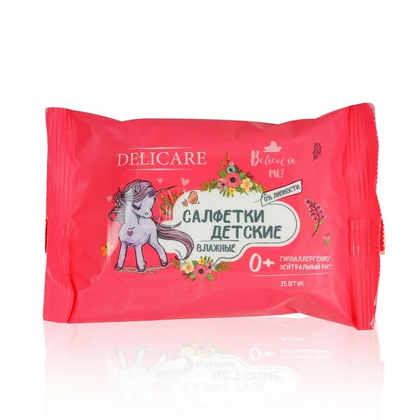 Детские влажные салфетки Delicare 