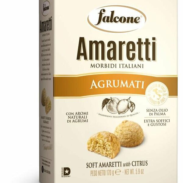 Печенье сдобное Falcone Амаретти мягкие с ароматом цитрусовых