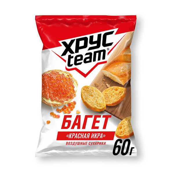 Сухарики Хрусteam Багет Красная икра 60г