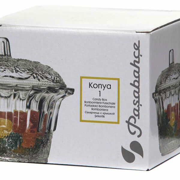 Сахарница c крышкой Pasabahce Konya 1, 120 мм