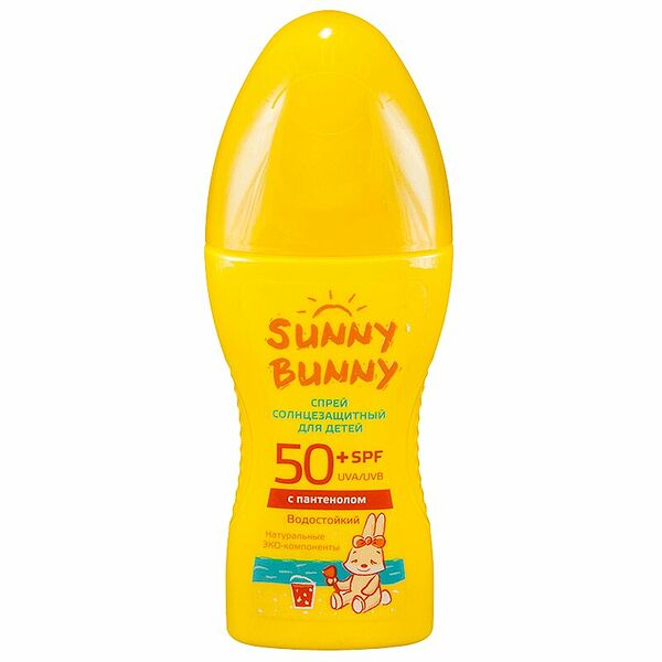 Sunny Bunny Спрей солнцезащитный для детей с пантенолом водостойкий SPF 50 150 мл