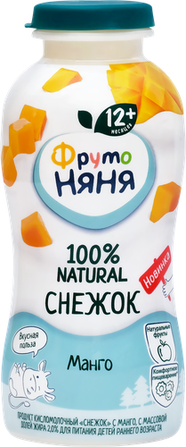 

Продукт кисломолочный ФрутоНяня Снежок с манго 2% 200 г
