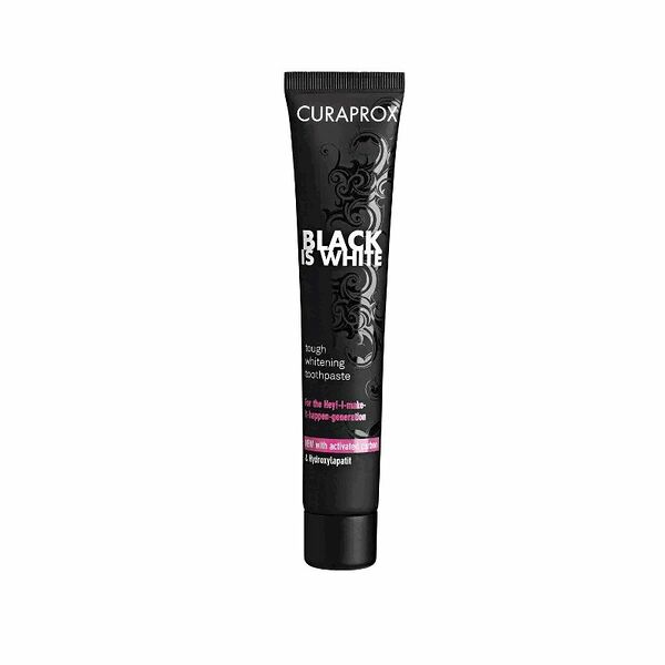 Зубная паста Curaprox Black is White отбеливающая Лайм 90 мл 