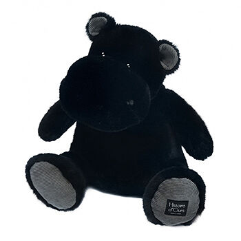 Игрушка мягкая «Гиппопотам чёрный», Histoire D'ours, 40 см, Франция