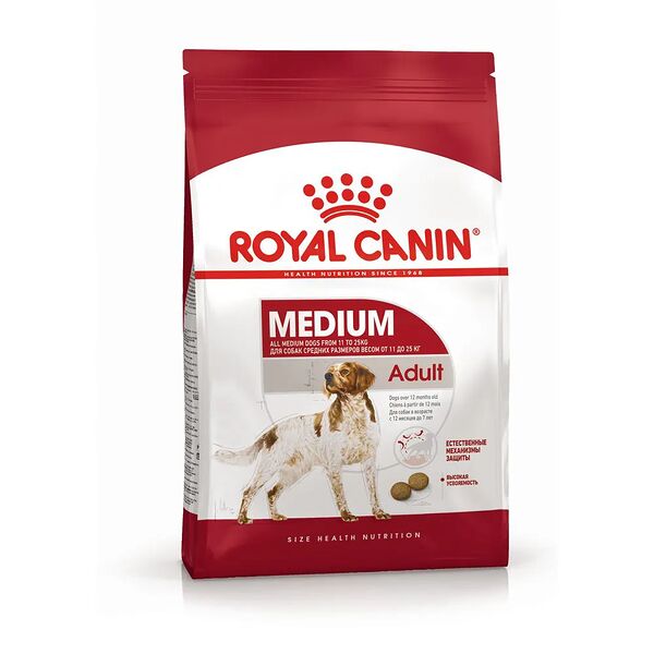 Medium Adult корм Royal Canin для собак средних пород с 12 месяцев до 7 лет