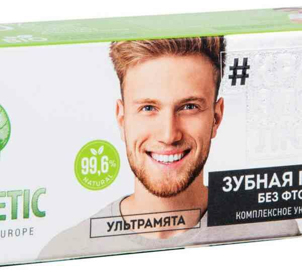 Зубная паста комплексное укрепление Synergetic Ультрамята без фтора