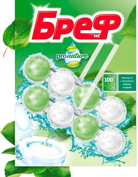 Туалетный блок Бреф Pro nature 100г 2шт