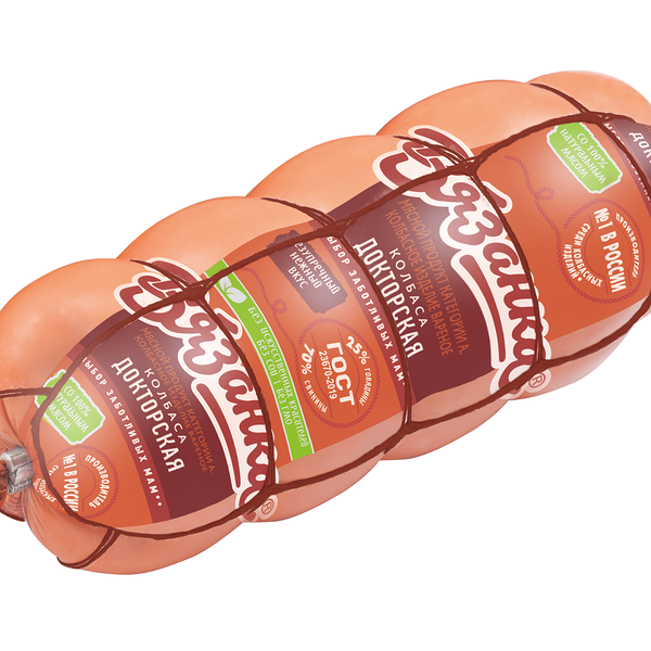 Колбаса вареная Докторская ГОСТ ТМ Вязанка вес