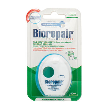 Зубная нить Biorepair 50 м вощеная скользящая