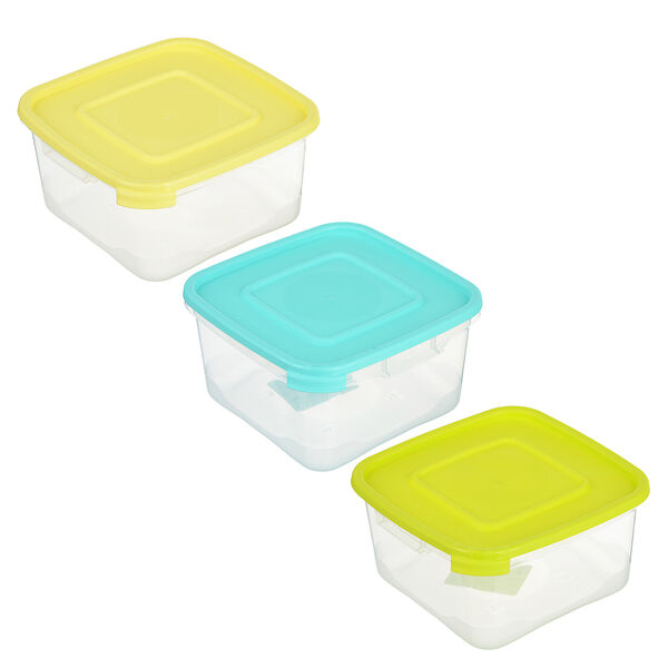 Контейнер для хранения и заморозки продуктов Полимербыт Каскад квадратный 0.46 л. в ассортименте