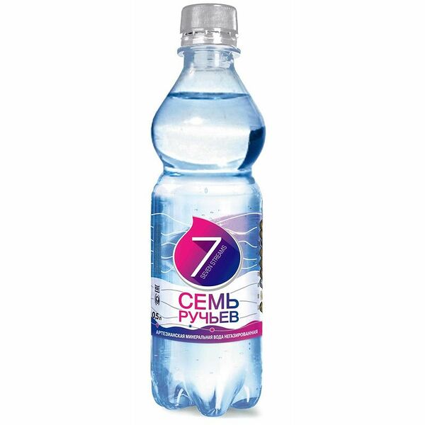 Вода Семь ручьев Окуловская минеральная негазированная, 500мл