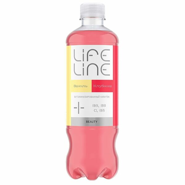 Напиток Lifeline Beauty со вкусом Клубники и Ванили негазированный 0,5 л