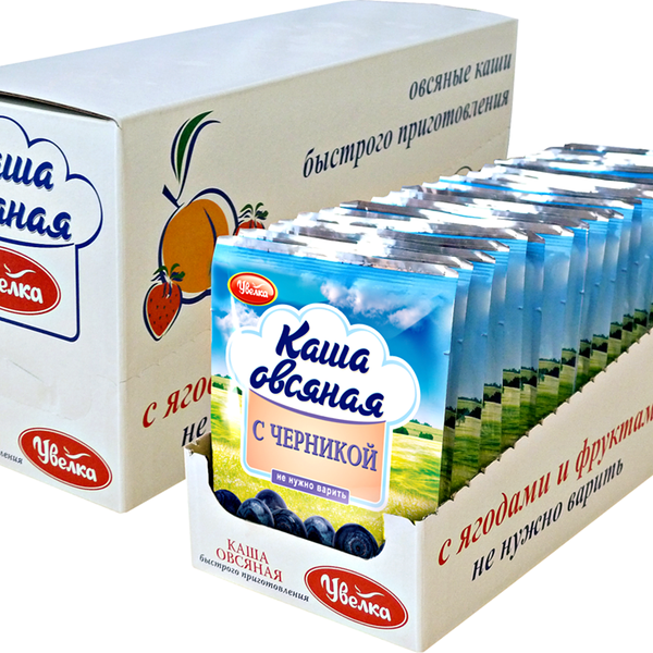 Каша овсяная Увелка с черникой
