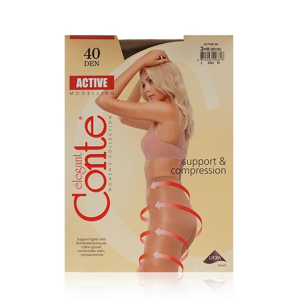 Колготки женские CONTE Active 40 den bronz 3