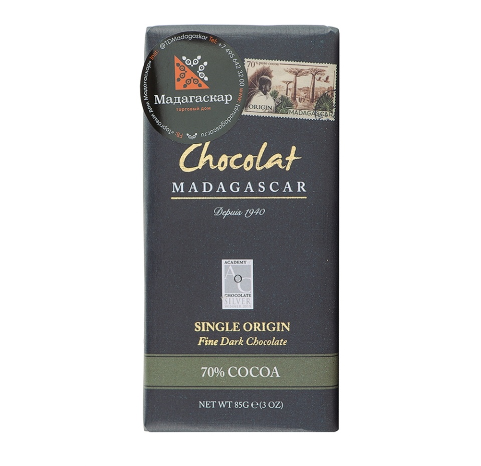 

Шоколад темный плитка Chokolat Madagascar 70% 85 г