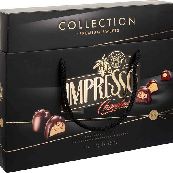 Набор конфет шоколадные Impresso Premium чёрный