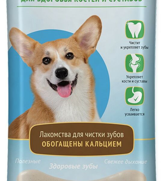 Лакомство для собак средних пород Зубочистики с кальцием