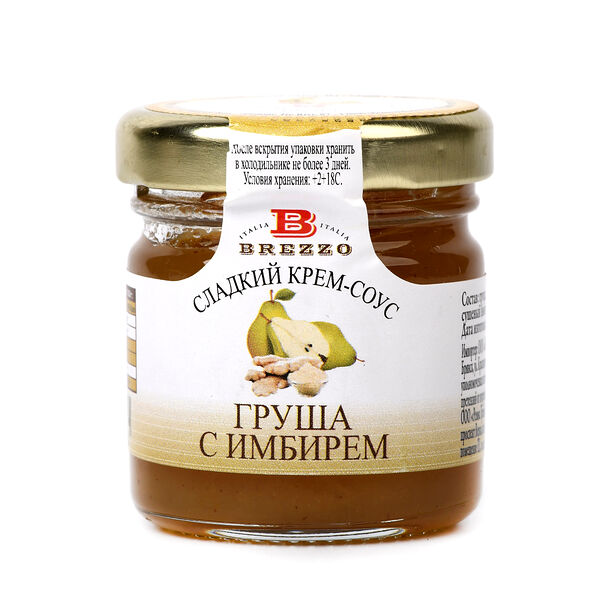 Сладкий крем-соус к сыру с грушей и имбирем, BREZZO
