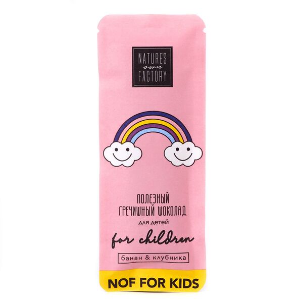 Гречишный шоколад для детей Банан и клубника