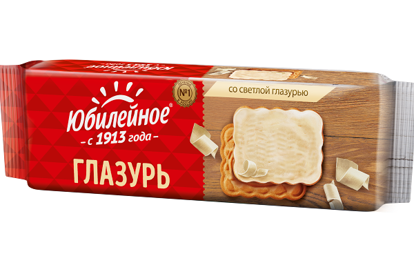 Печенье Юбилейное со светлой глазурью