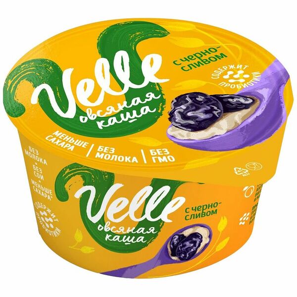 Продукт овсяный ферментированный Velle Каша с черносливом