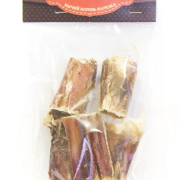 Лакомство для собак, Бычий корень нарезка